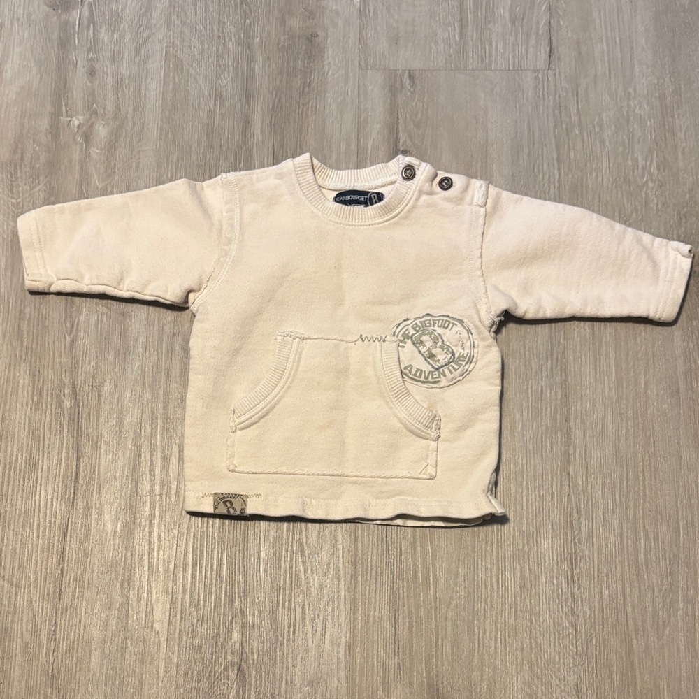 Jean Bourget Cream Kids Sweatshirt‎ with Pocket